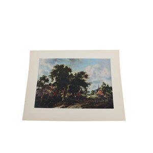 Vintage Meindert Hobbema Print entrance to a Vintage 93668